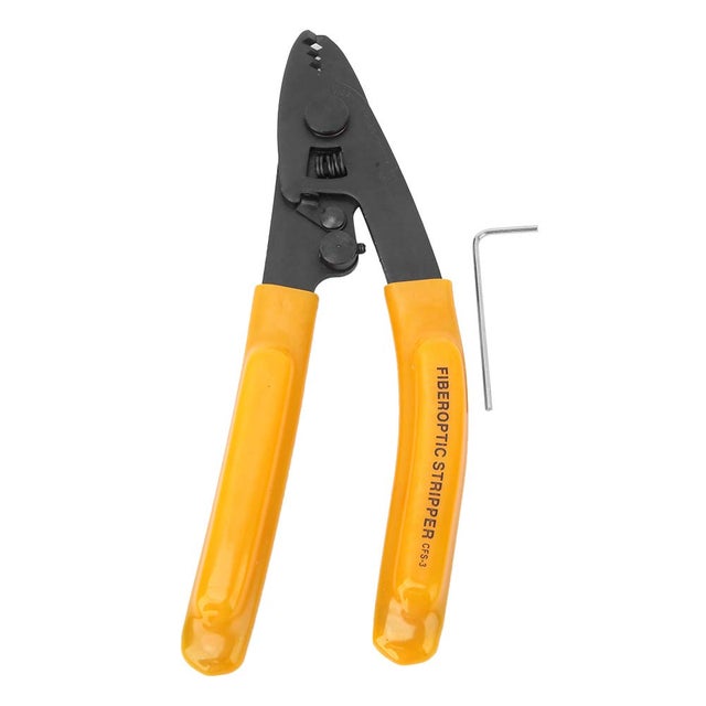 Jonard Tools JIC-125 Pince à Dénuder Fibre Optique - Manche Plastique Jaune 14 Cm Pour Fibre 125/250 Microns