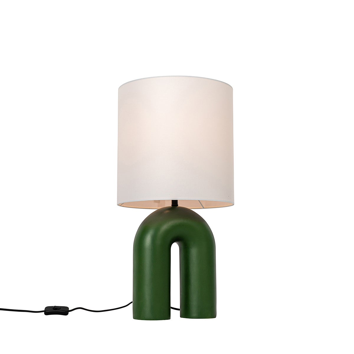 Qazqa designerski lampa stołowa z kloszem - Lotti - zielony, max. 40w, e27, 59cm, IP20 oświetlenie wewnętrzne