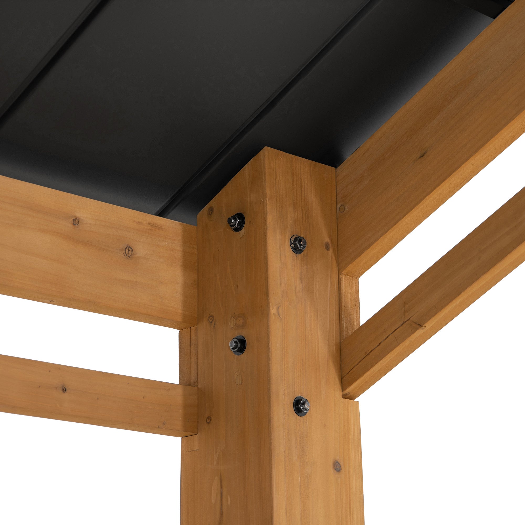 Carport en bois de cèdre DIRAN - 336 cm x 603 cm, anthracite - 7