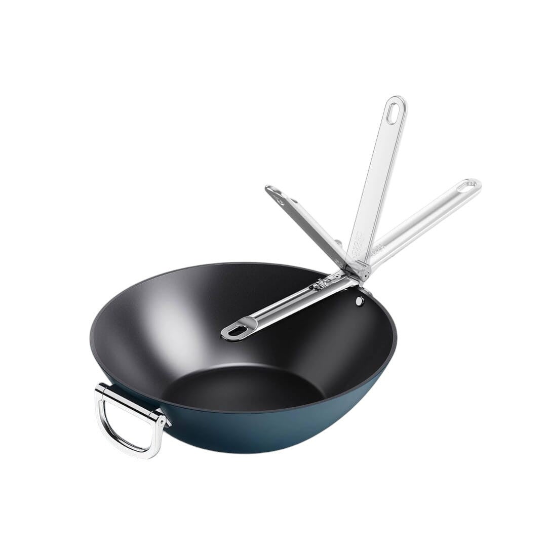 Set 13 Pezzi Pentole Induzione Antiaderenti Ceramica Sana con Manici Staccabili