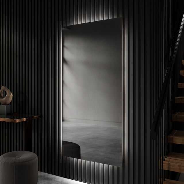 Pionowe prostokątne niestandardowe lustro LED Oświetlenie łazienkowe (80x190cm) Chłodna biel 7000K