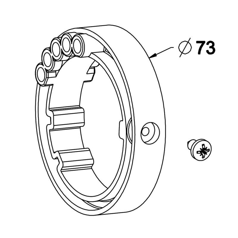 Bagues pour verrou renforcé sur tube ZF54 - 2
