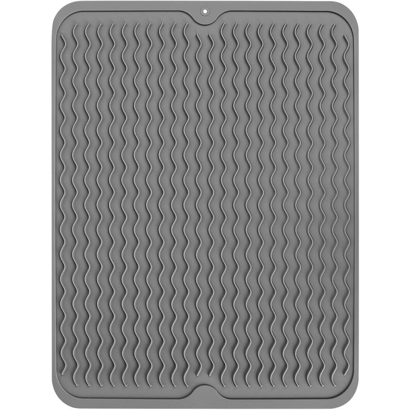 Mata silikonowa do ociekania naczyń 40 × 30 cm Mata do ociekania naczyń kuchennych Mata do zlewu kuchennego składana, odporna na ciepło
