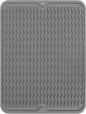 Tapis égouttoir En Silicone 30x15cm - Antidérapant, Vaisselle Sèche Plus Vite ! Parfait Pour évier Et Plan De Travail
