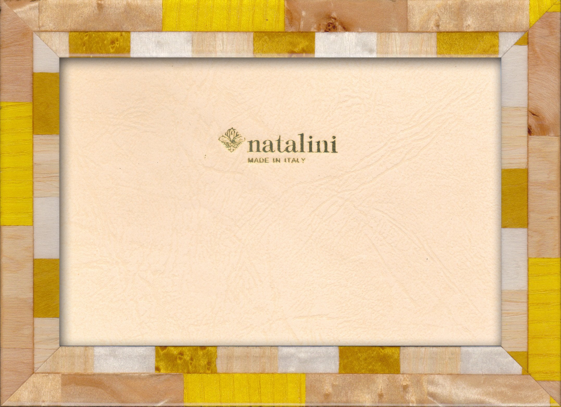 Natalini Cornice Portafoto Intarsiata In Legno Tulipier - Made In Italy - Misura Foto 13x18 Cm - Finitura Lucida E Vetro Molato - Studio Grigio - 4