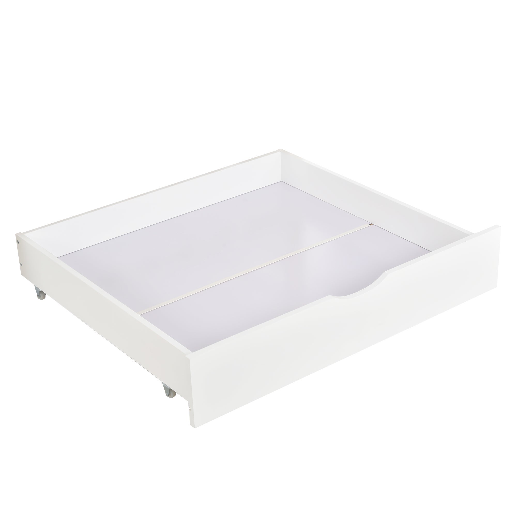 Łóżko kabinowe z litego drewna 90x200 cm z 2 szufladami - Naturalne i białe - 8