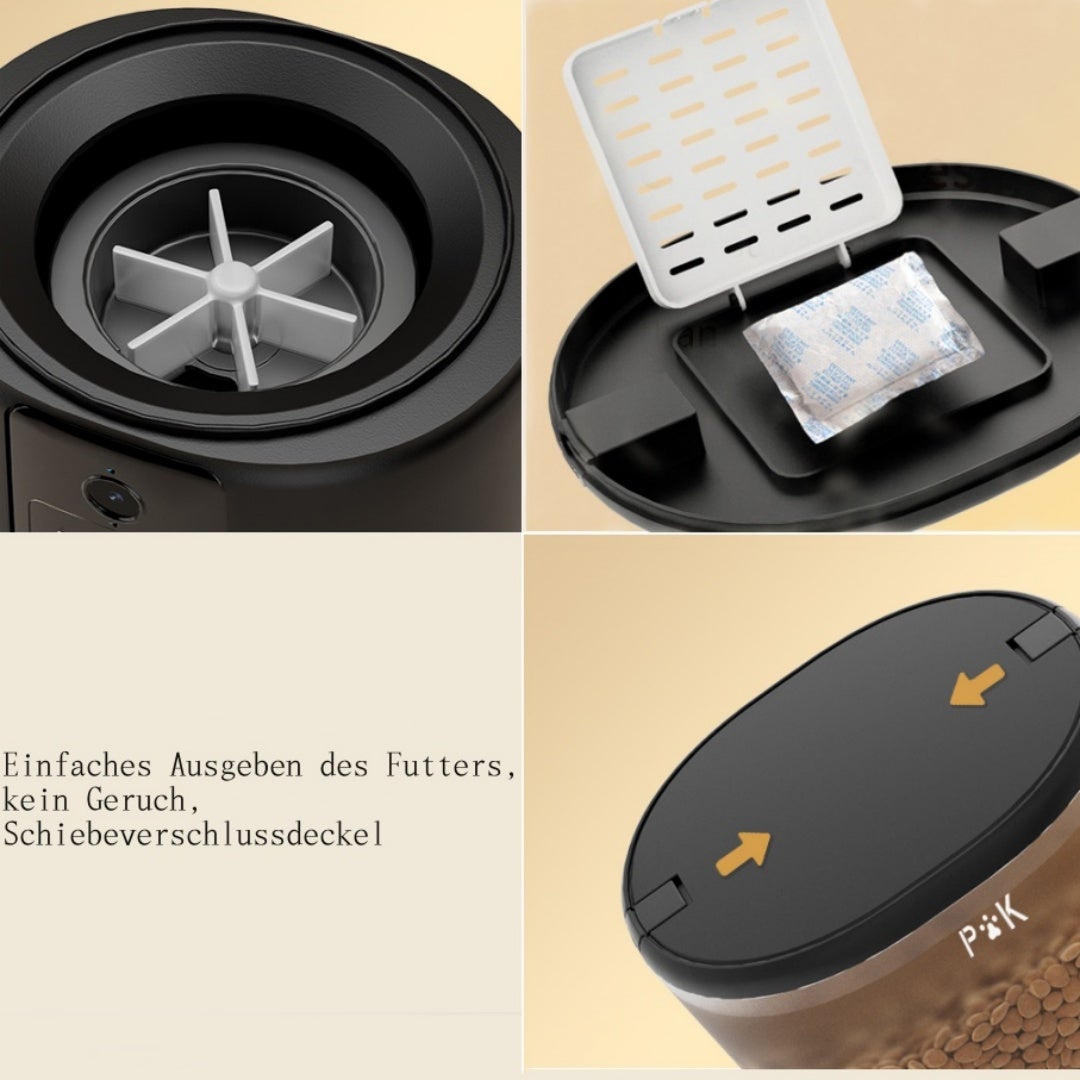 1080P WIFI 2,4 GHz Connexion,Distributeur de Croquettes 4L pour Chats/Chiens ,vision nocturne Adaptateur Secteur/Batterie,APP-contrôle - 6