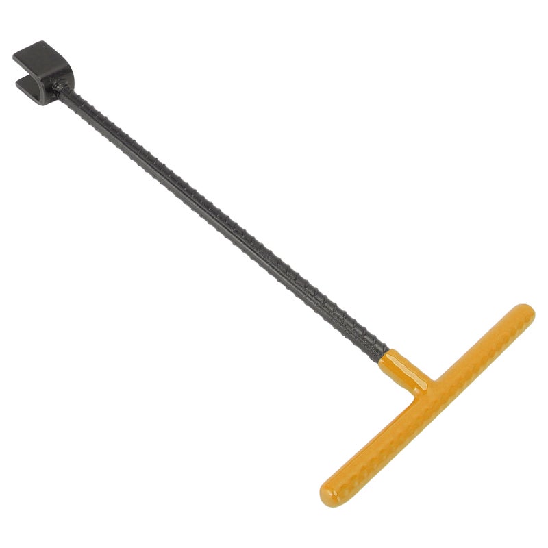 Clé de compteur d’eau en acier avec poignée en T, outil multifonction 4 en 1 pour vannes, robinets d’arrêt et compteurs, jaune - 8