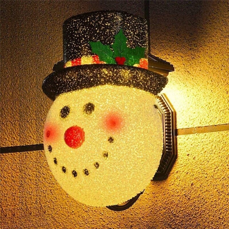 Couvertures de lumière de porche de noël 2 pièces, décorations de noël, décorations de bonhomme de neige, couvertures de lumière de porche - 4
