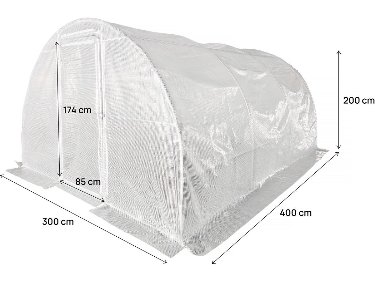Serre tunelle de jardin avec porte 4 x 3 m 