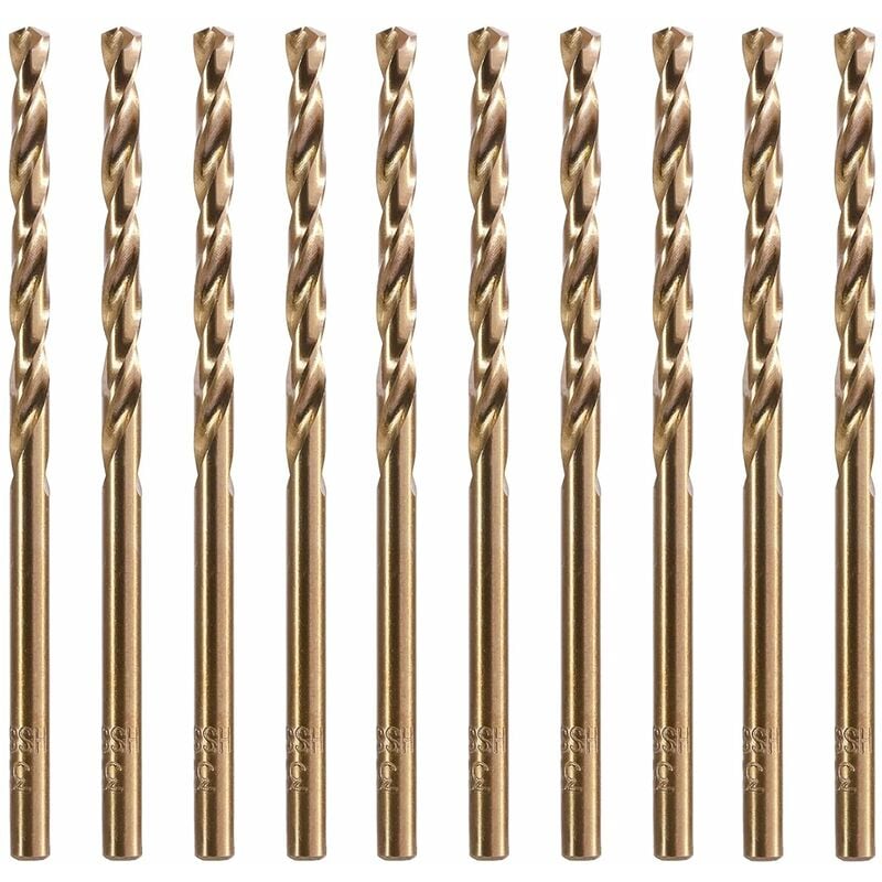 10 wierteł kobaltowych M35 HSS 3,2 mm Zestaw wierteł kobaltowych Wiertła kręte do wiercenia w stali nierdzewnej, twardych stalach, metalu