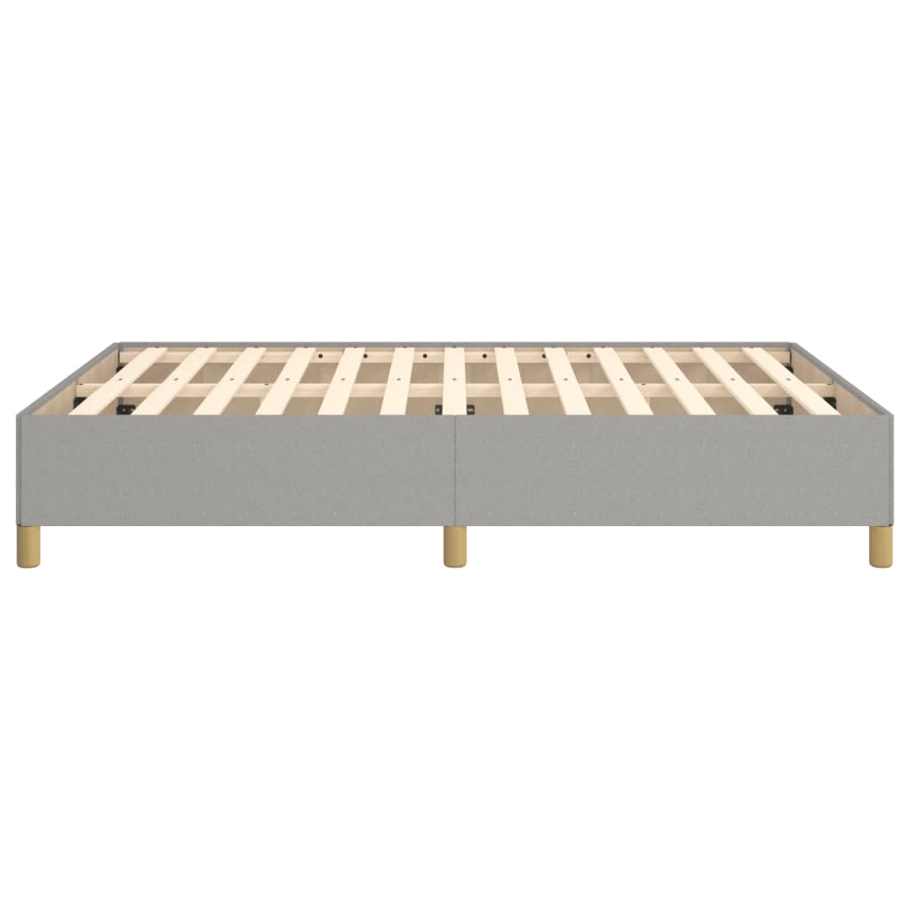 Cadre de lit sans matelas, en tissu, gris clair, pour la chambre, 140 × 200 cm - 6