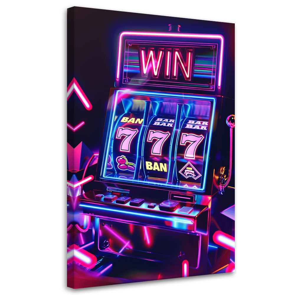 Obraz na płótnie, Automat do gier neon 40x60