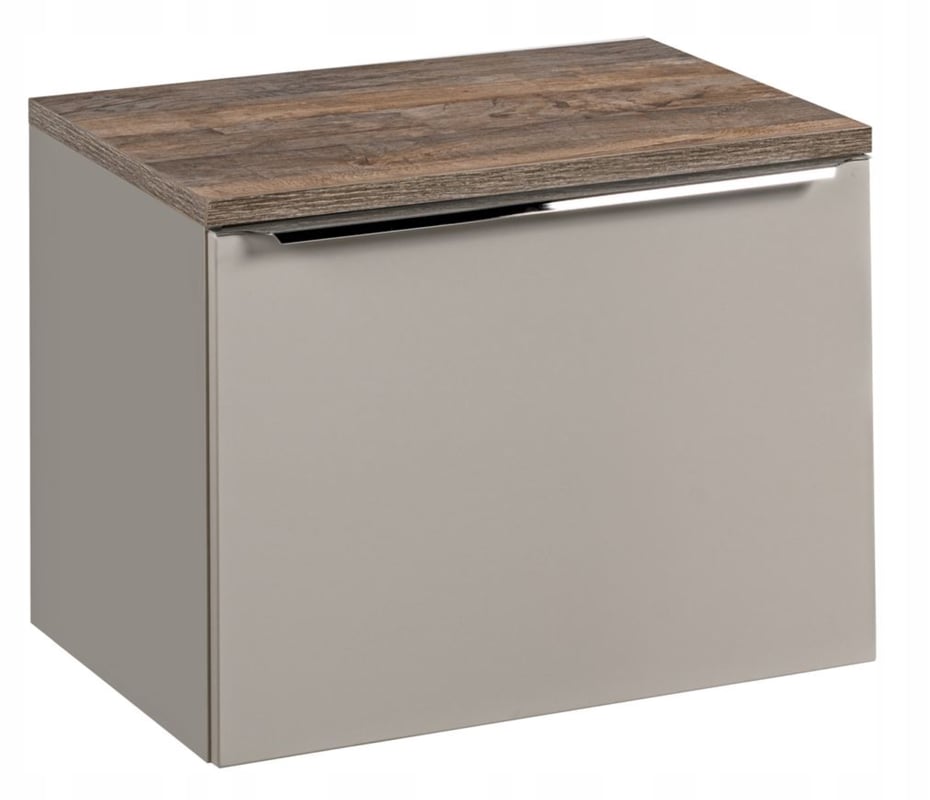 Szafka łazienkowa SANTA FE 60 cm taupe z blatem dąb Santa Fe pod umywalkę