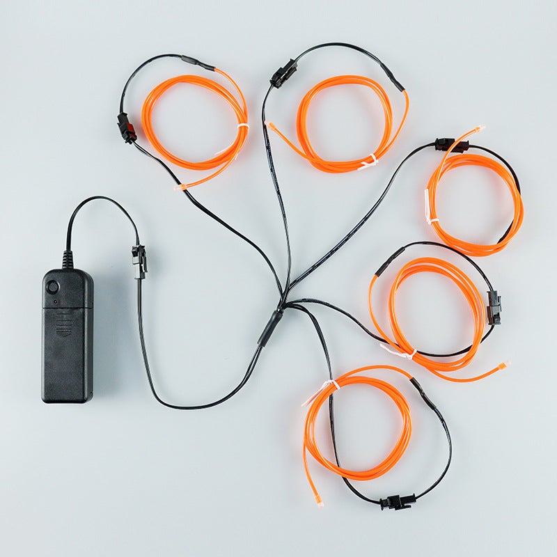 Zasilany bateryjnie neon, jasne światło dekoracyjne, 1M, Pomarańczowy