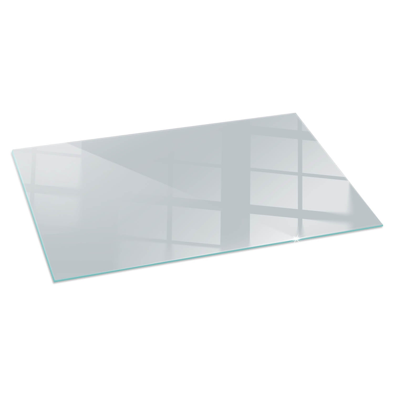 Prostokątna płyta szklana ochronna pod piecyk, kominek - 100x50 cm - Kolor Szary - TULUP