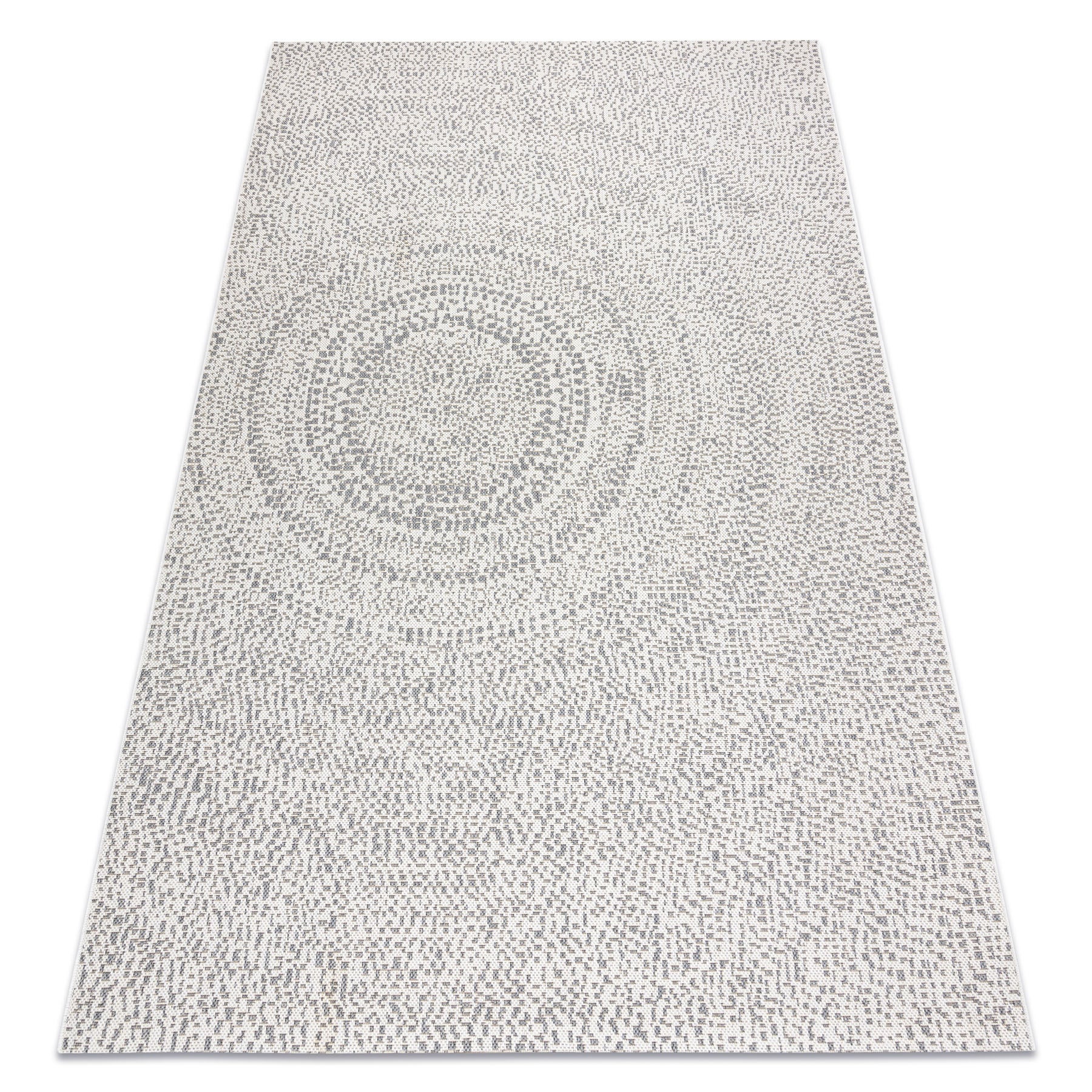 Dywan SZNURKOWY SIZAL FLAT 48832367 Koła, kropki krem / szary 120x170 cm