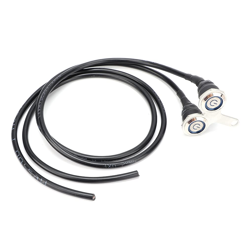 Interrupteur Projecteur Moto 25mm - Étanche Argent - Pour Guidon - Feux, Klaxon, Phares - Vélo/Moto