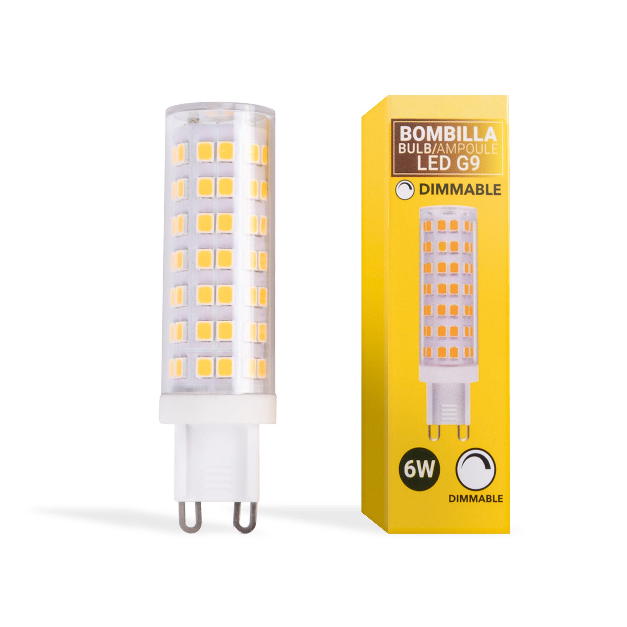 Cnkeeo Lampadine LED G9, 6 Pezzi 5W Lampadina G9, Equivalente 50W Lampada Alogena, Bianco Caldo