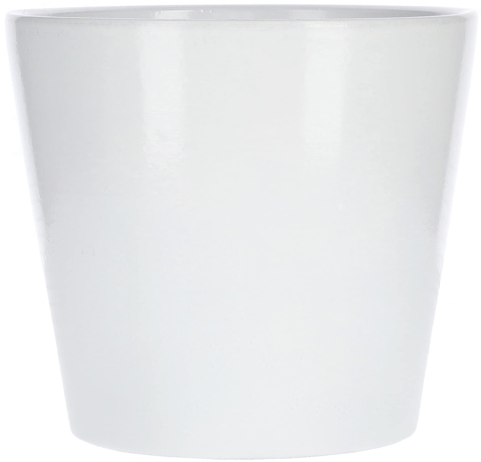 Zestaw 2x doniczka donica osłonka ceramiczna na kwiaty rośliny biała 13 cm - KOTARBAU - 8