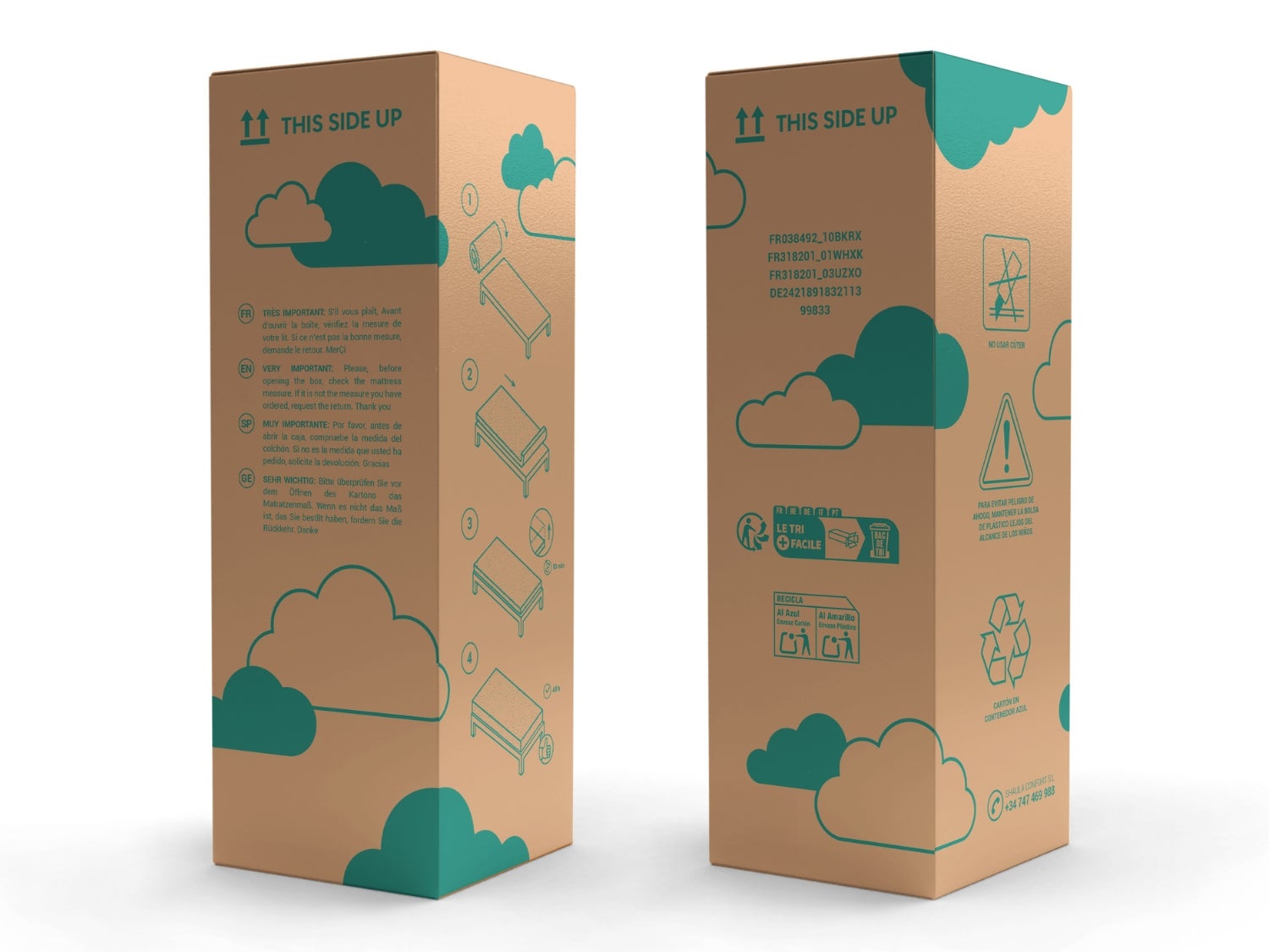 Materasso Singolo 90X190, ORION CONFORT, Alto 14 CM Schiuma, Reversibile e Adattabile Montessori - 7