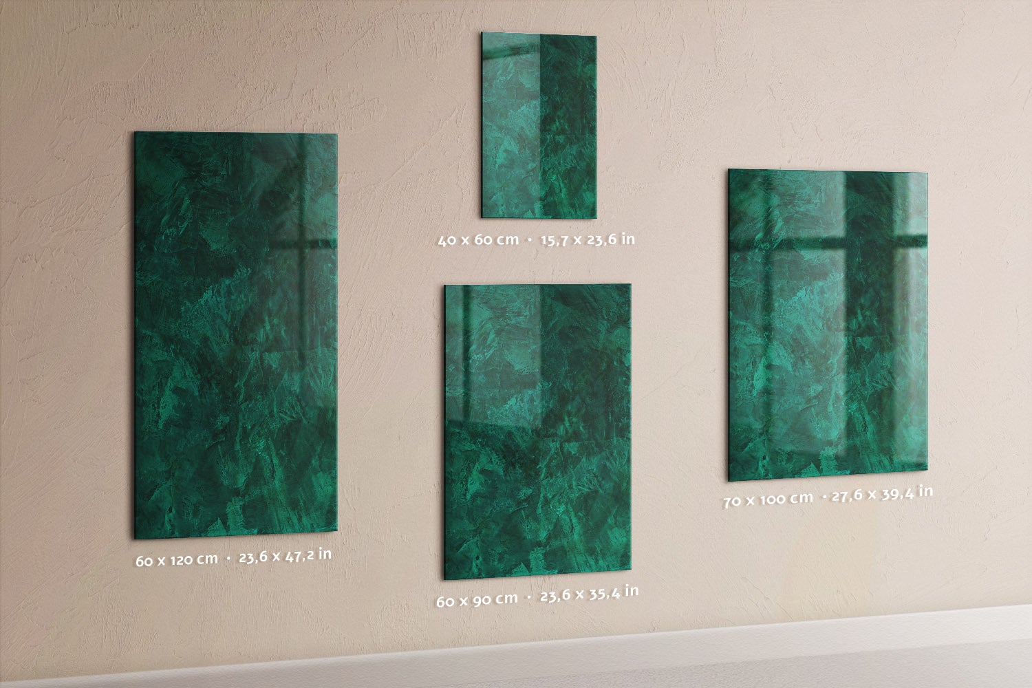 Tableau magnétique mural, Tulup - 60x120 cm - Bloc émeraude, 5 aimants, une éponge, un marqueur blanc - 4