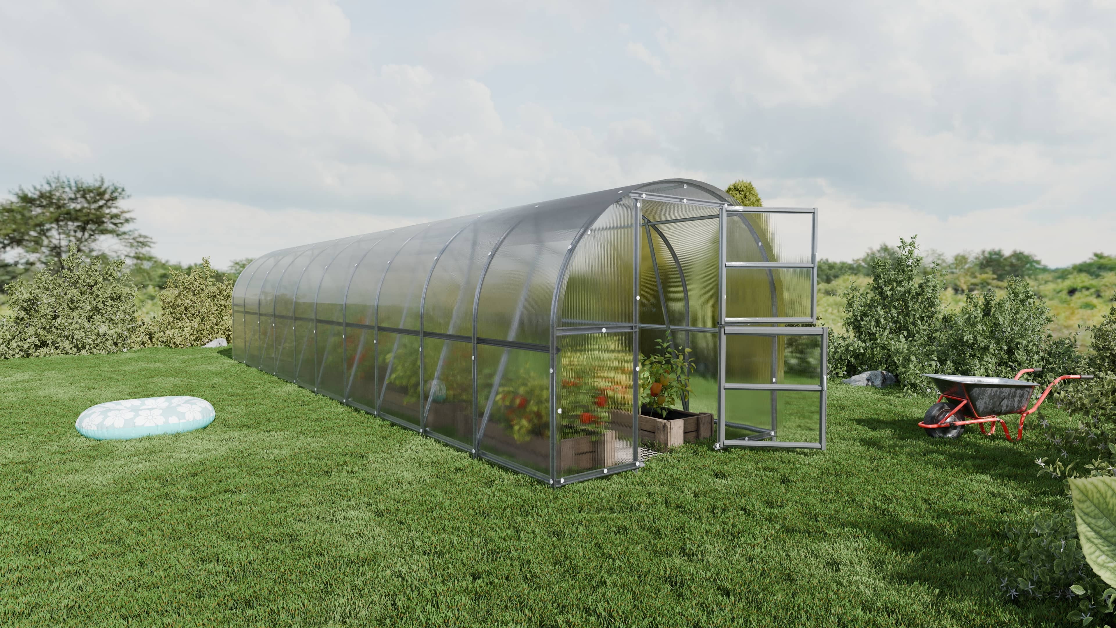 Serre de jardin en acier Klasika Standart 10m², panneaux 6mm Baumera