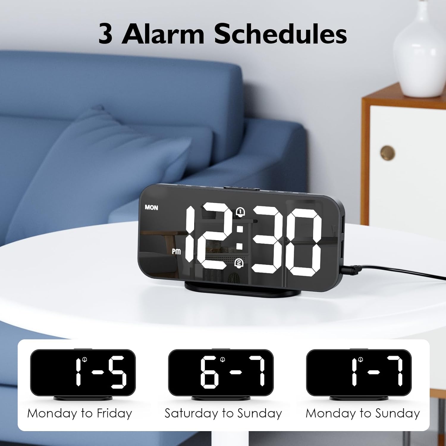 Reveil Lumineux, Veilleuse Canard pour Chambre d'enfant, Horloge