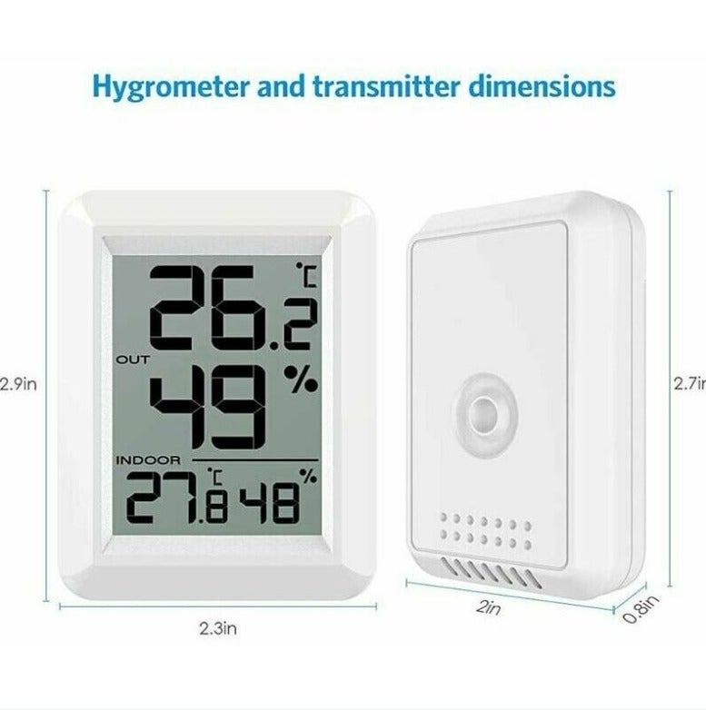 Thermomètre Intérieur et Extérieur, Thermomètre Connecté avec Capteur Extérieure sans Fil, Thermomètre Hygrometre Numérique avec Grand Ecran LCD - 4