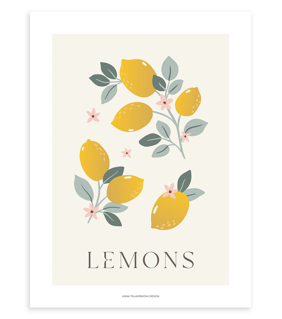 Sticker Porte Autocollant Poster De Porte 3D Tranche De Citron dans l