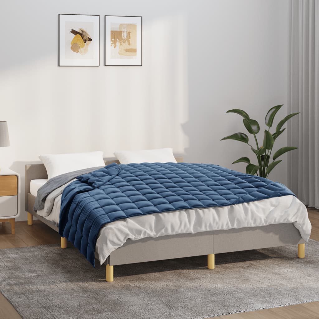 Maison exclusive - manta con peso tela azul 150x200 cm 7 kg