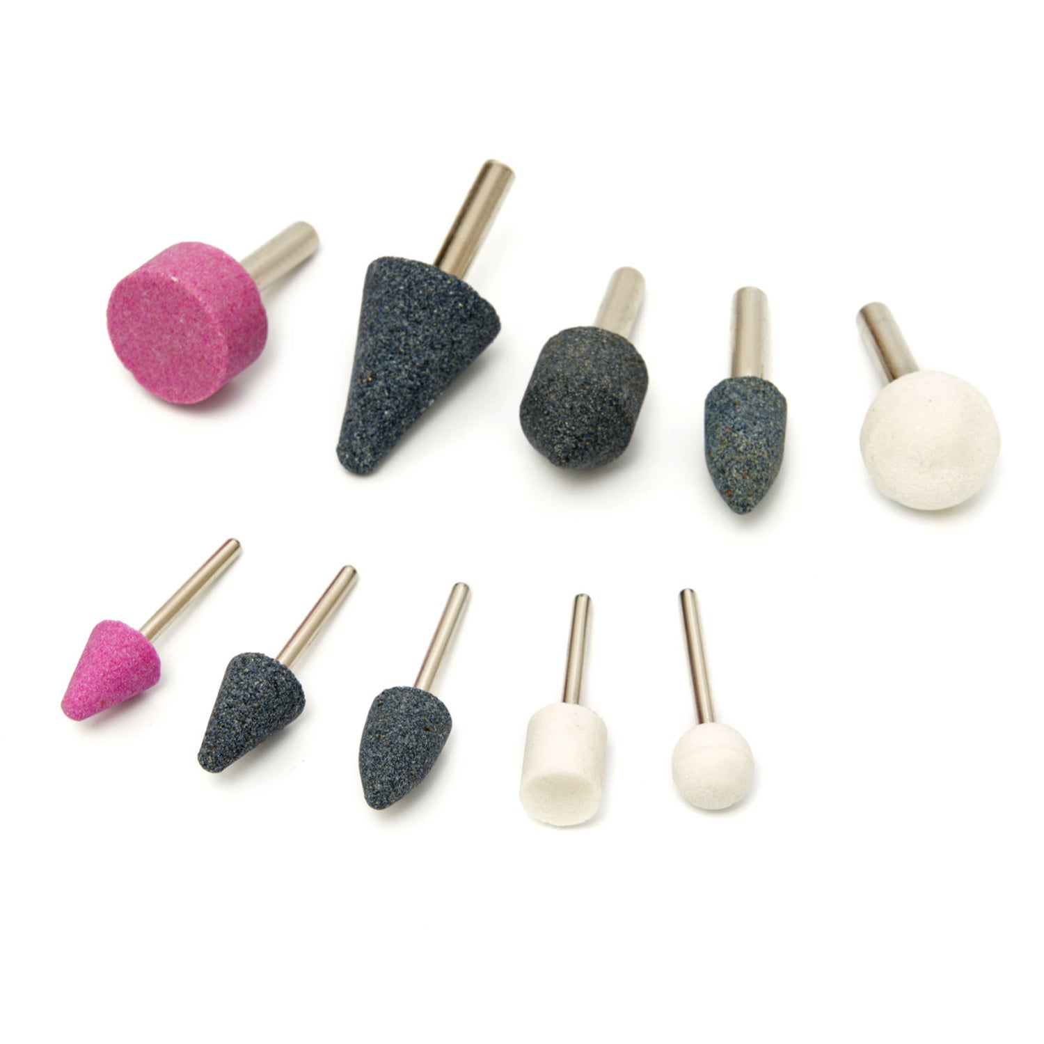 Set 10 pietre de slefuit pentru biax 1/4 , 1/8 10buc