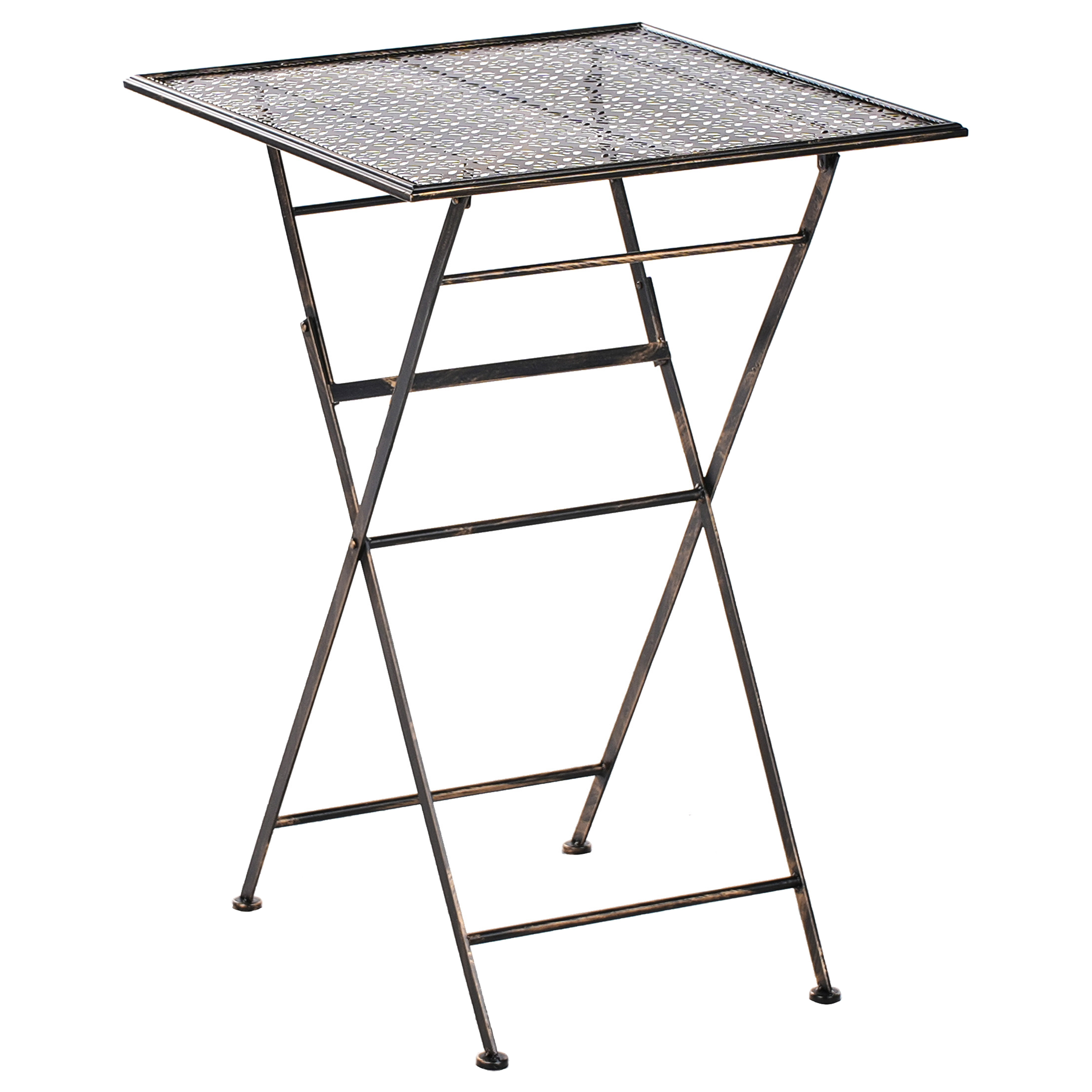 Mini bar pentru grădină BORMIO 60 cm 60 cm Metal Negru
