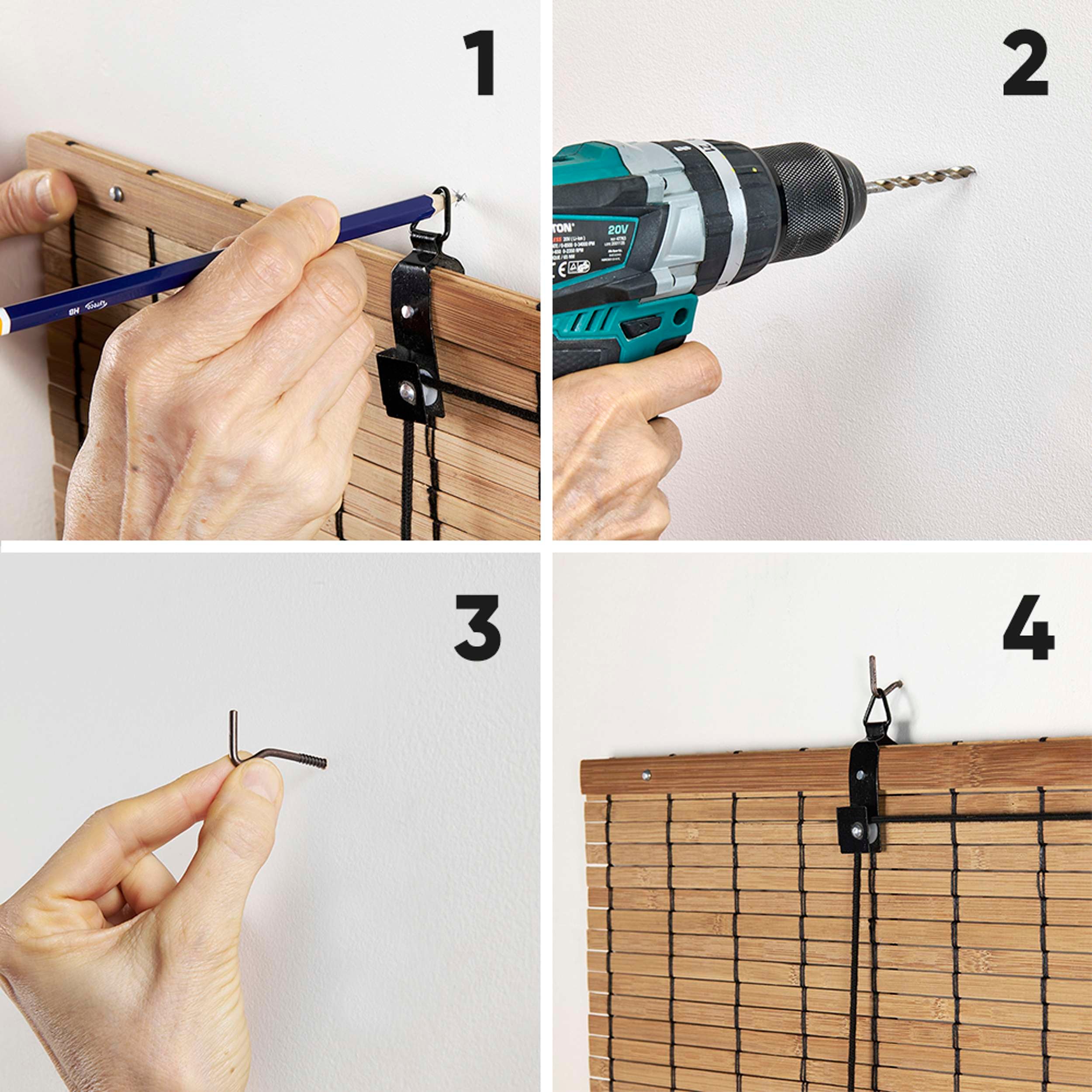 Store enrouleur à lamelles de bambou, store en bambou naturel gris 120 x 175 - 8