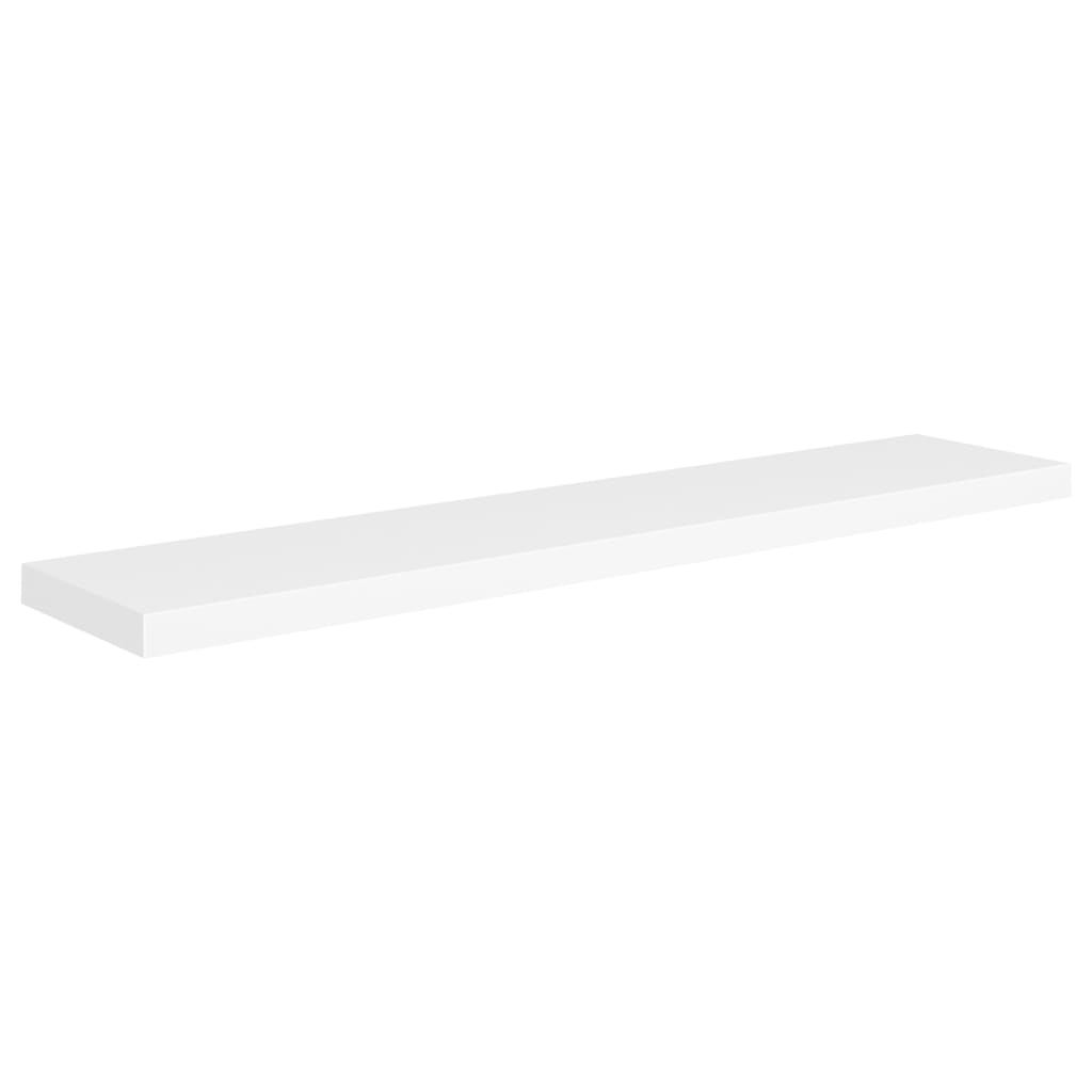 étagères murales flottantes 2 pcs blanc 120x23,5x3,8 cm MDF - 3