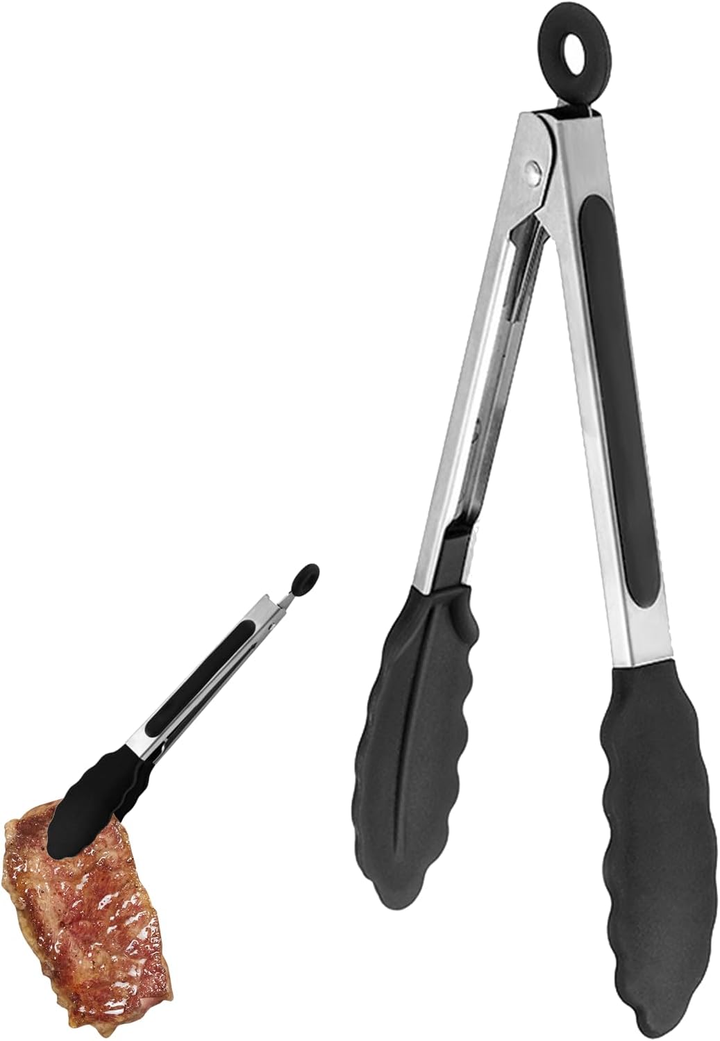 Lot De 2 Pinces à Barbecue En Acier Inoxydable XXL – Poignées Antidérapantes & Résistantes à La Chaleur – Idéales Pour Viandes, Légumes, Charbon & Cuisine Outdoor