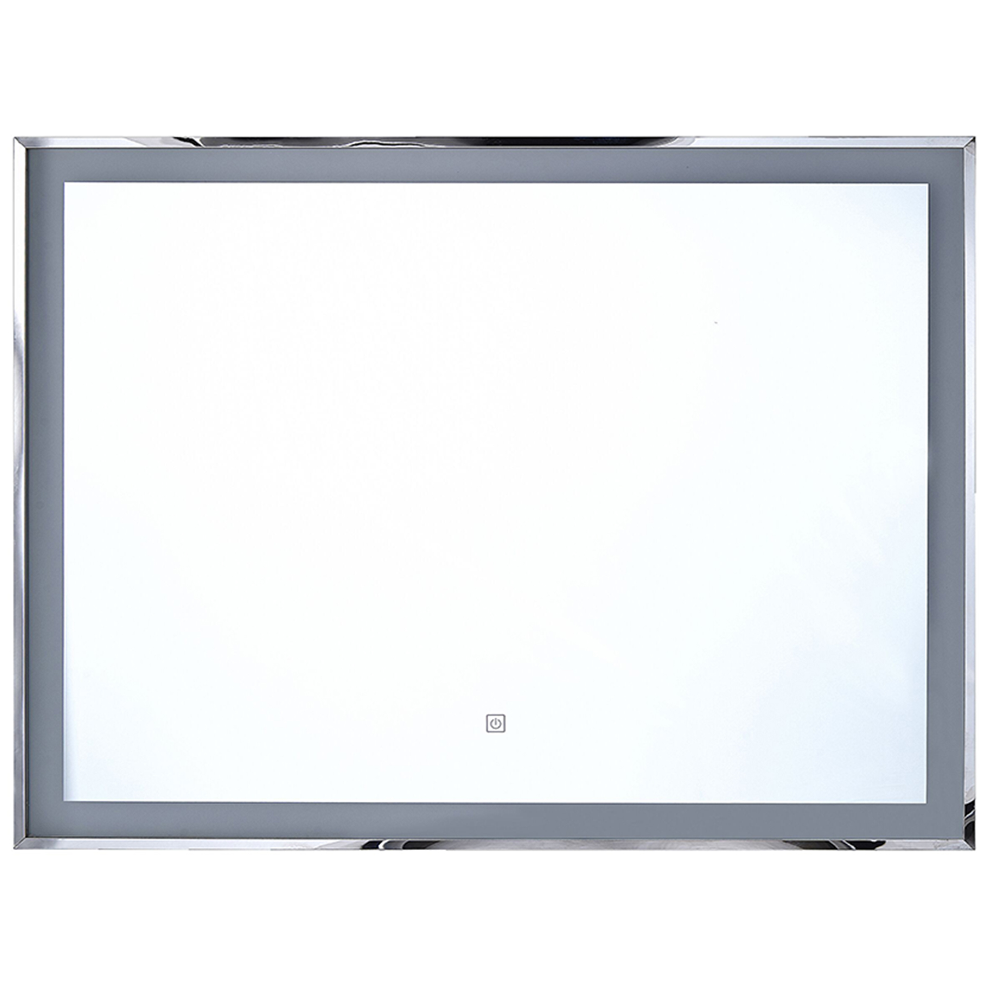 Beliani Espejo LED de baño ARGENS 90 cm 70 cm Plateado | Leroy Merlin