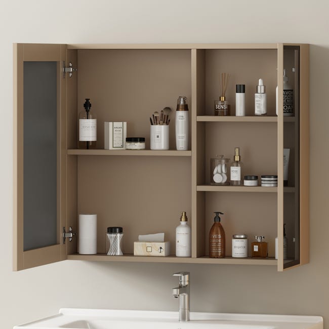 Schildmeyer Carlos - Armadietto A Specchio, Materiale A Base Di Legno, 74,5 X 16 X 64 Cm, Antracite