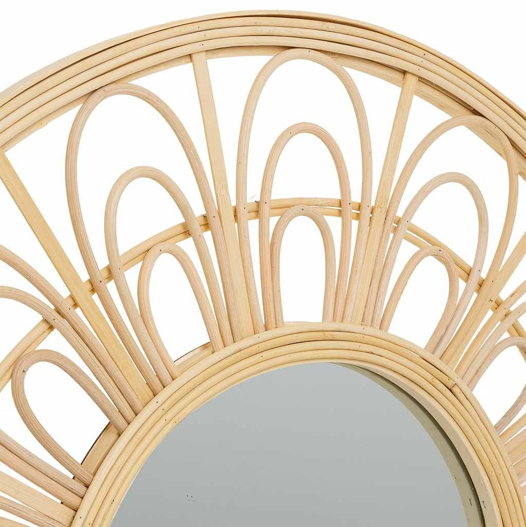 Miroir en rotin et bambou marron d55,5x2h - 6