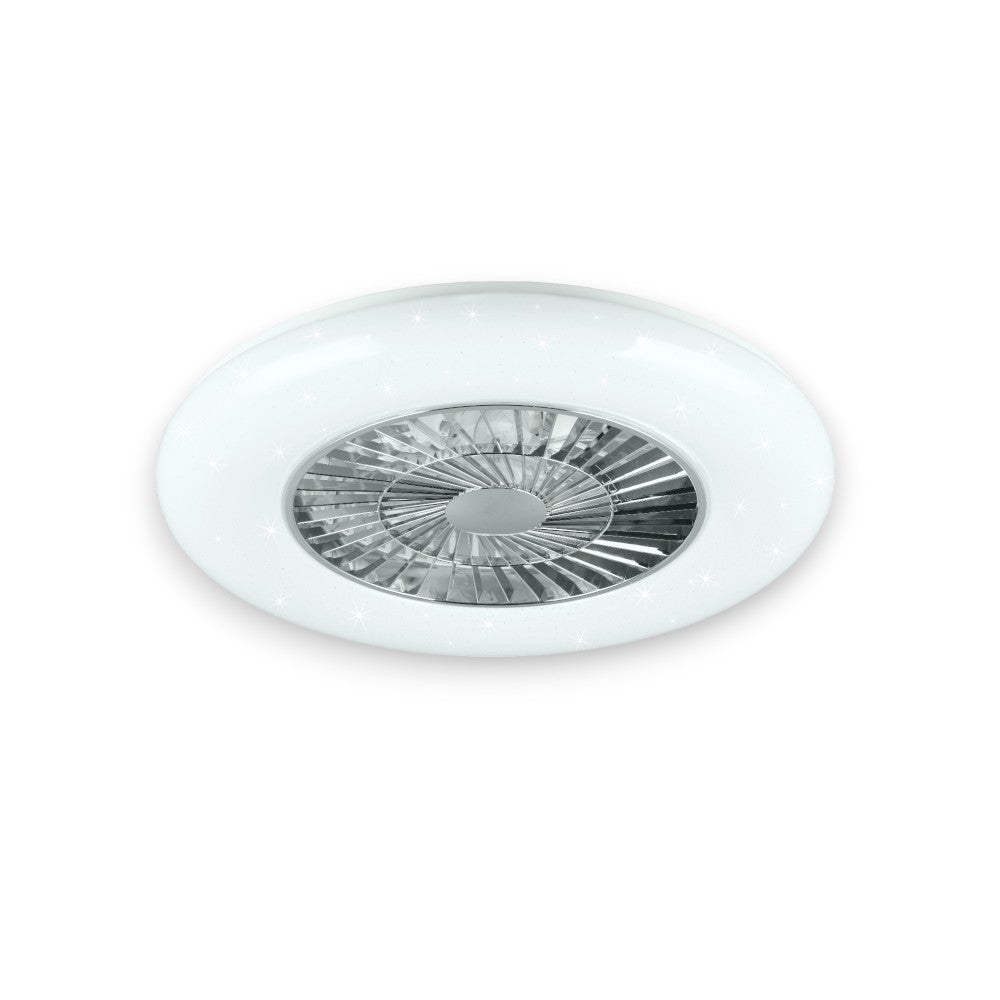 Ventilatore plafoniera con tre modalità luce led a soffitto con ventilatore e telecomando diametro 60 cm | Leroy Merlin