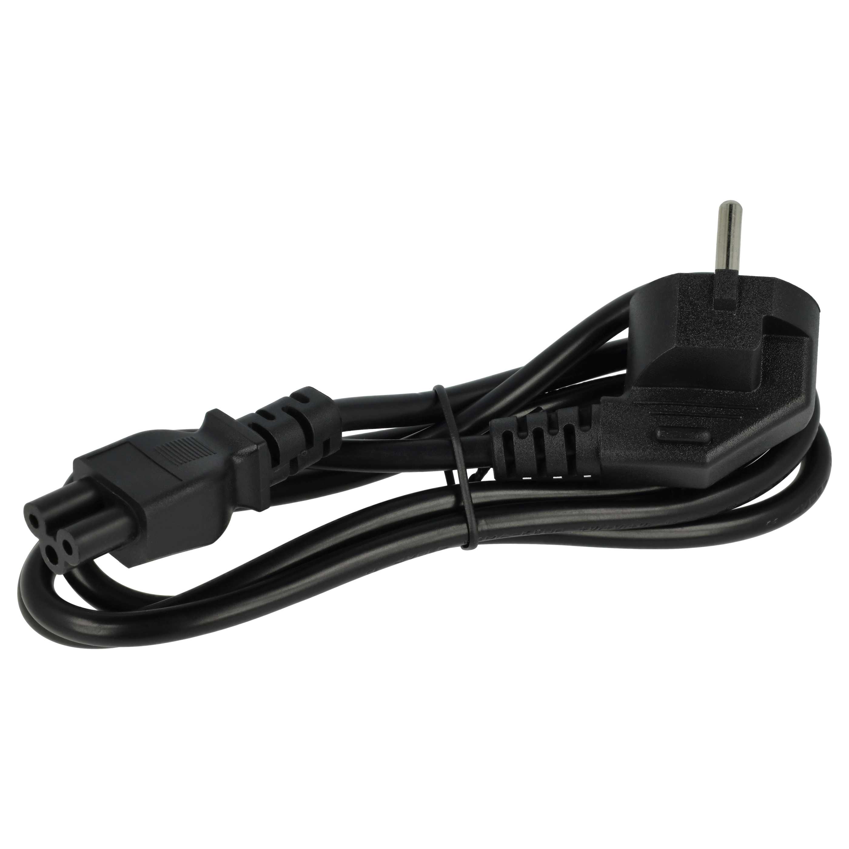 vhbw 10x Câble connecteur euro type F pour appareils électriques comme PC moniteur imprimante robot - Prise C5 en trèfle Mickey Mouse, 1,2m - 2