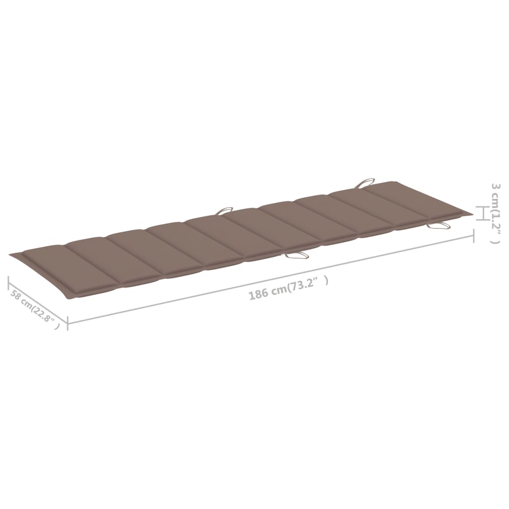 Maison Exclusive - Chaise longue de jardin avec table et coussin Bois d'acacia - 9