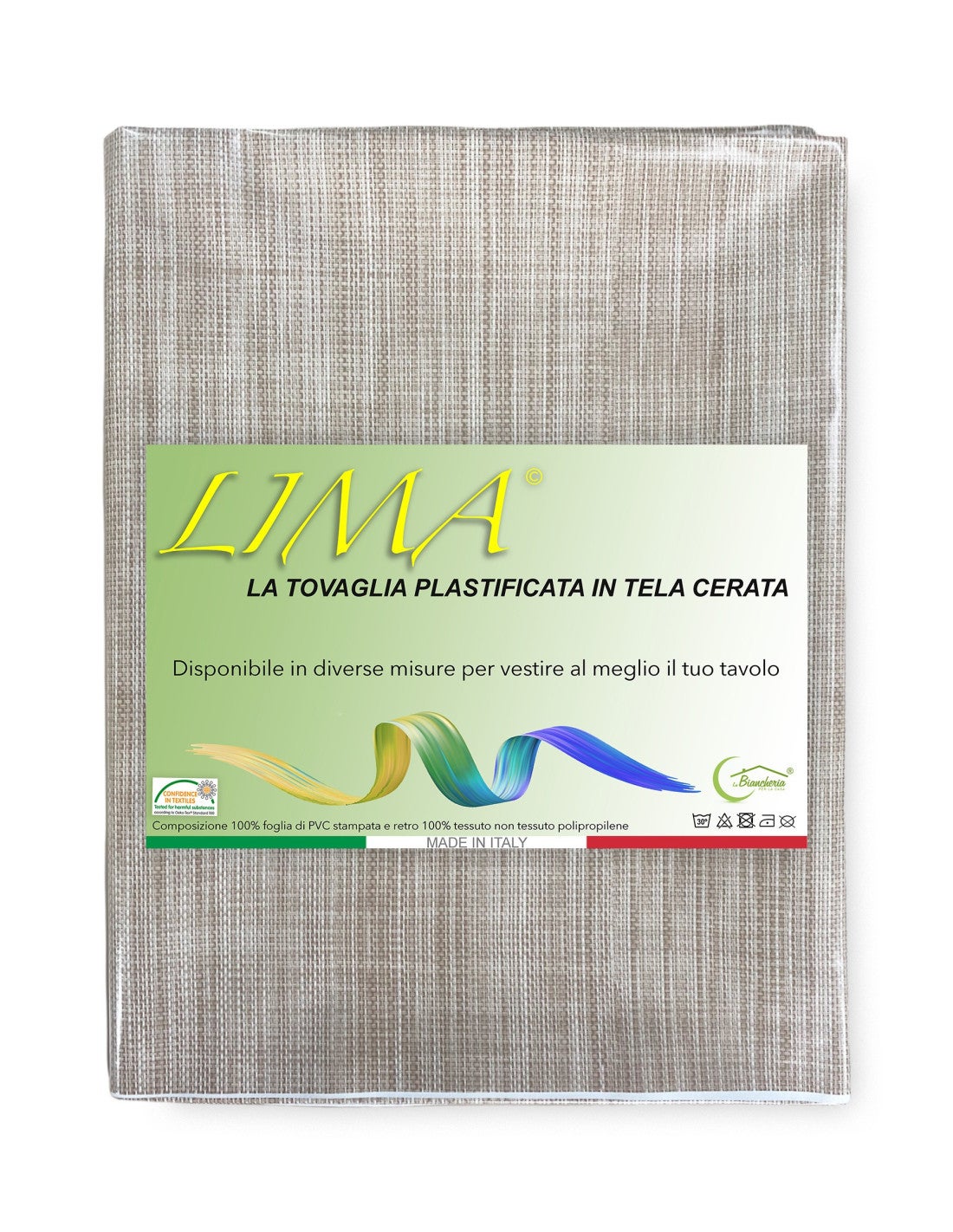 MANTEL LIMA © de lona encerada plastificada hidrófuga en PVC UNITED BEIGE fabricado en Italia - 3