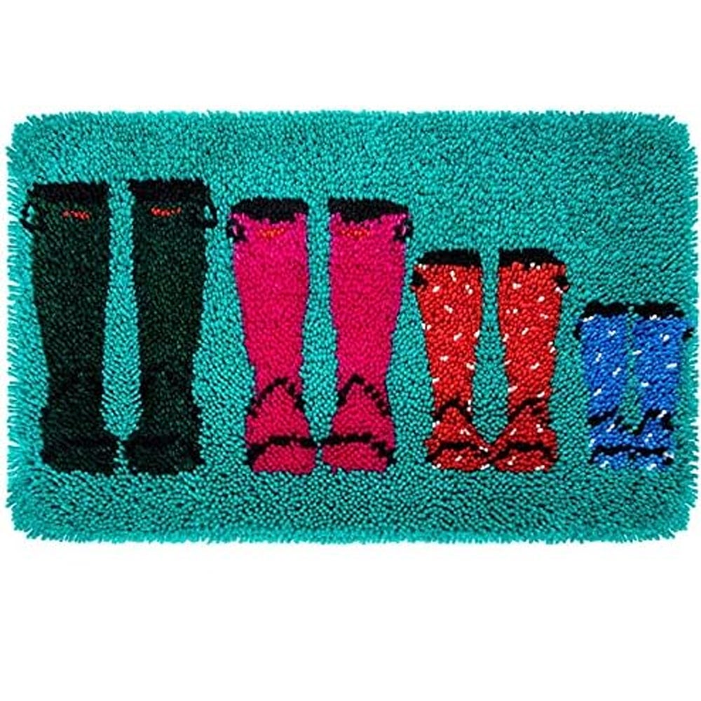 Zestaw haczyków zatrzaskowych – 62 x 40 cm – Zestaw do wyrobu butów i dywaników dla początkujących, dorosłych i dzieci – Zestaw do wyrobu butów i dyw