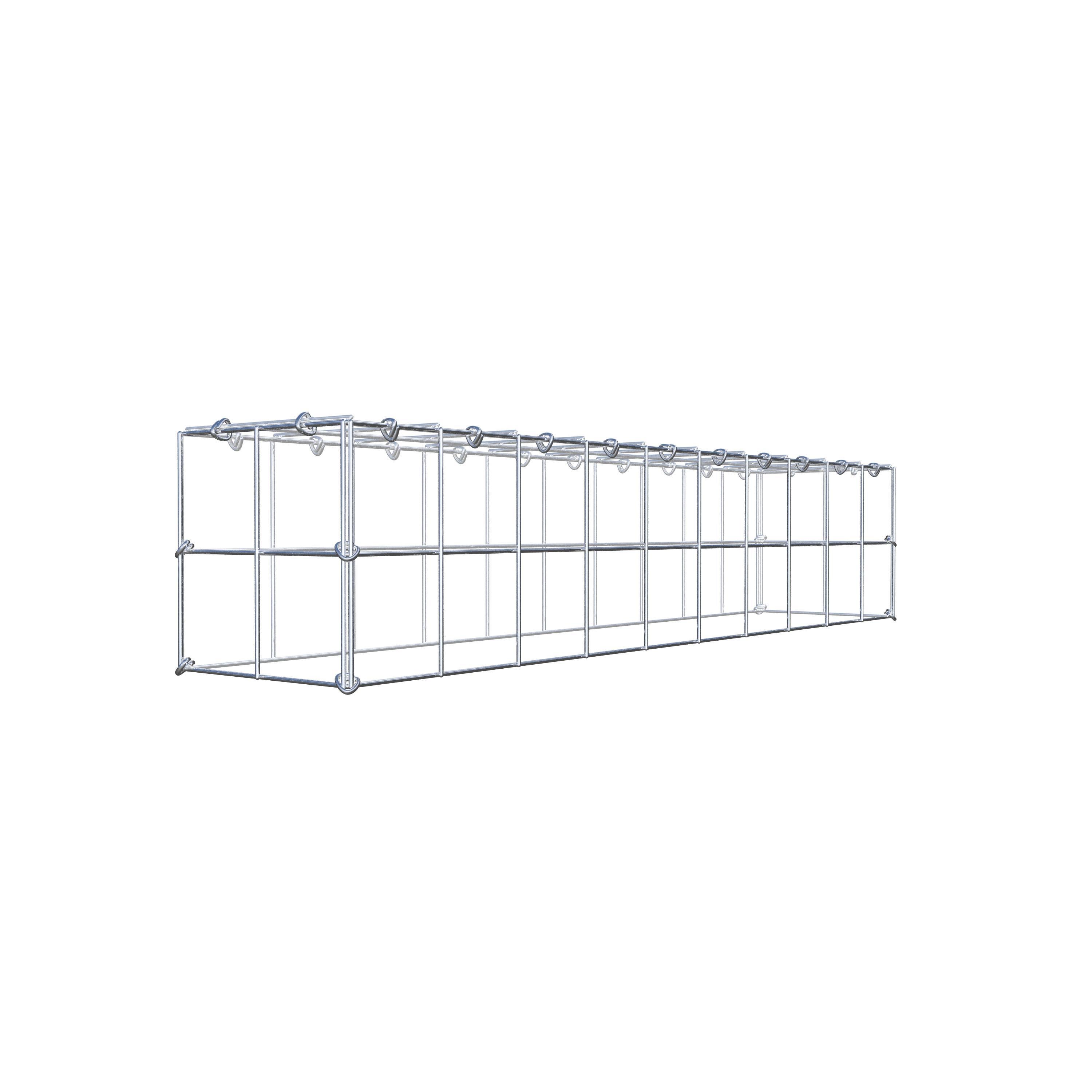 Gavión para apilar en acero galvanizado 100x20x20cm (LxAxP), malla 10 x 10cm, Anillo en C, sin rejilla inferior - 6