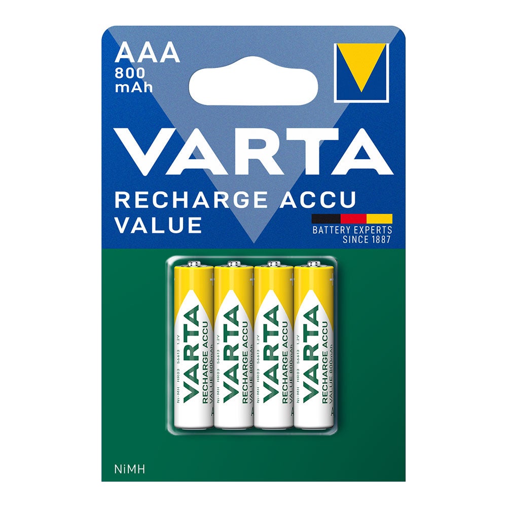4 Piles LR03 VARTA AAA Rechargeables 800mAh - 3