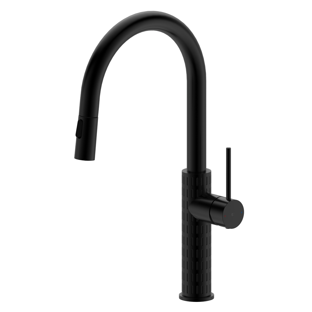 Architek Bateria zlewozmywakowa wyciągana głowica prysznicowa czarny