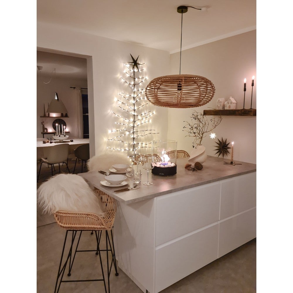 Lareira bioetanol 3 kW, 5 h, interior/exterior, compacta e elegante – Planika Chantico Glassfire – Alt 0,35 x Larg 0,25 x Comp 0,25 - 3