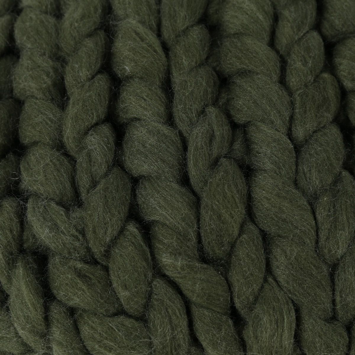 Plaid vert bouteille grosse maille Frio - 5