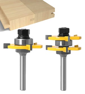Fraise à Chanfreiner 45° Avec Tige 8 Mm - Pour Défonceuse, Coupes Biseautées Et Joints à Onglet - Coupe Jusqu'à 18,5 Mm